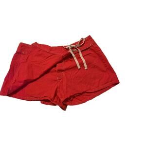 Vintage Y2K Coral Skort Shorts Sm/Sz 5 -Cute Tie Front -Beach Casual Culottes